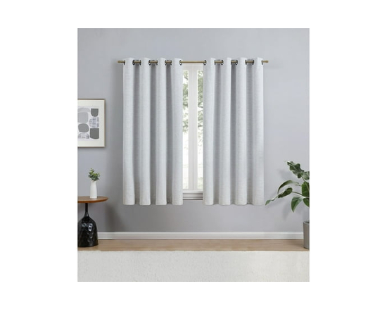 Eclipse Avery 63" Grommet Blackout Window Curtains Panel - 84" (White)