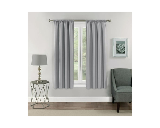 Eclipse Samara 63" Rod Pocket Blackout Panel - 63" (Light Grey)