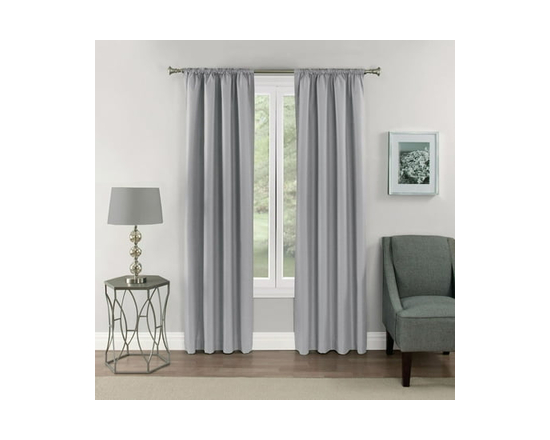 Eclipse Samara 63" Rod Pocket Blackout Panel - 84" (Light Grey)