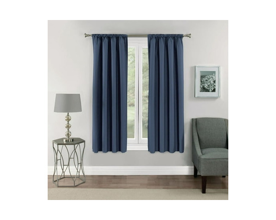 Eclipse Samara 63" Rod Pocket Blackout Panel - 63" (Blue)
