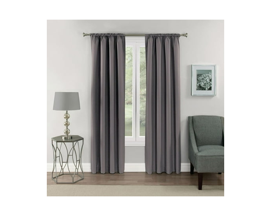 Eclipse Samara 63" Rod Pocket Blackout Panel - 84" (Pewter)