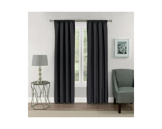 Eclipse Samara 63" Rod Pocket Blackout Panel - 84" (Black)