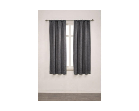 Paire de panneaux de fenêtre occultants en chambray de 63 po Mainstays - 40po x 63po (Pierre grise)