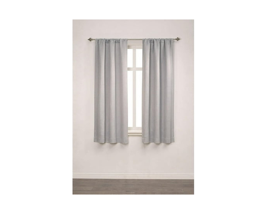 Paire de panneaux de fenêtre occultants en chambray de 63 po Mainstays - 40po x 63po (Argent doux)