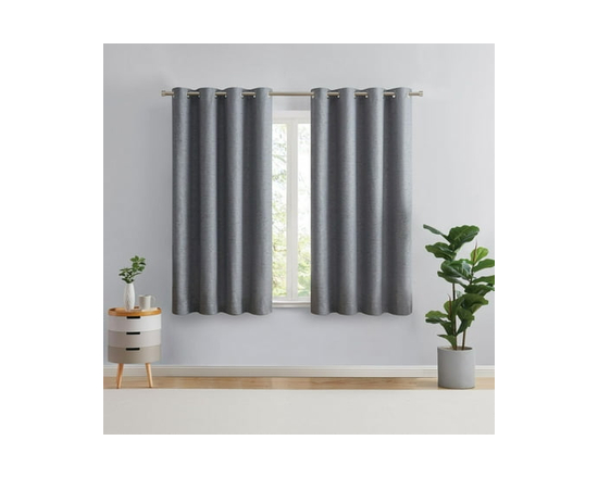 Eclipse Auden 63" Grommet Blackout Window Curtains Panel - 63 in (Grey)