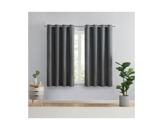 Eclipse Auden 63" Grommet Blackout Window Curtains Panel - 63 in (Black)