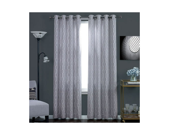 Hometrends Ivan 84" Grommet Blackout Window Curtains Panel - 84" (Charcoal)
