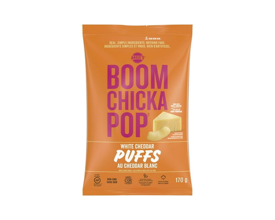 Angie’s BOOMCHICKAPOP® Gluten-Free, Non GMO, White Cheddar Puffs, 170g - 170 g
