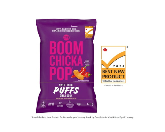 Angie’s BOOMCHICKAPOP Sweet Chili Puffs, Naturally Flavoured Corn Puffs, Baked Not Fried, 170 g - 170 g