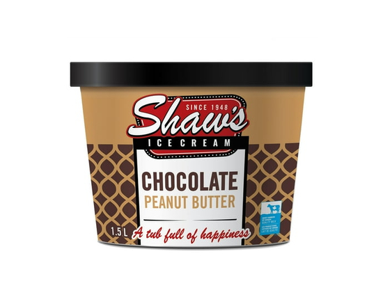 Shaw's Chocolate Peanut Butter Ice Cream 1.5L - 1.5L