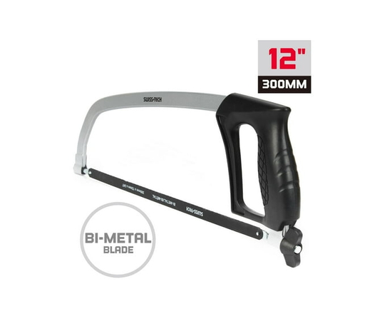 Swiss Tech 12" Hacksaw,Steel Frame,Bi-metal Blade - 12 in