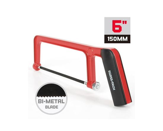 Mini scie à bois Swiss Tech 6", cadre aluminium, lame bi-métal - 6in