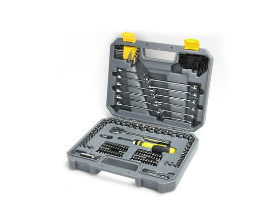 Ensemble d’outils WorkPro Mechanics - 121 pièces, ensemble de clés à cliquet à douille, boîte à outils