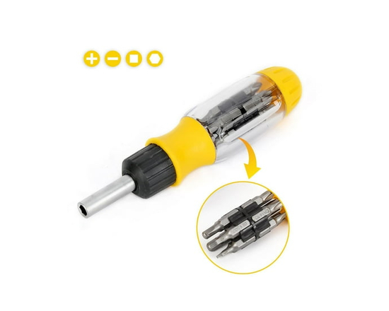 WorkPro 13-IN-1 Ratchet Screwdriver,Ratchet Bit Driver,Screwdriver Bits - 13-1
