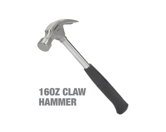 WorkPro 16 Oz Claw Hammer,Tubular Steel Handle