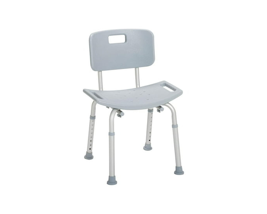 Drive Medical Gray Bathroom Safety Shower Tub Bench Chair with Back - Universal