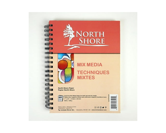 North Shore mixed media paper 7"X10" - 7" x 10"