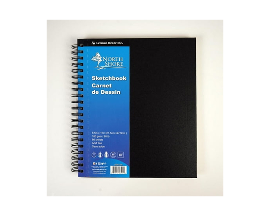 North Shore coiled sketch book 8 ½” x 11”