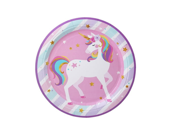 Unicorn 9" paper plates