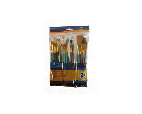 25 PC PAINT BRUSH ASSORTMENT