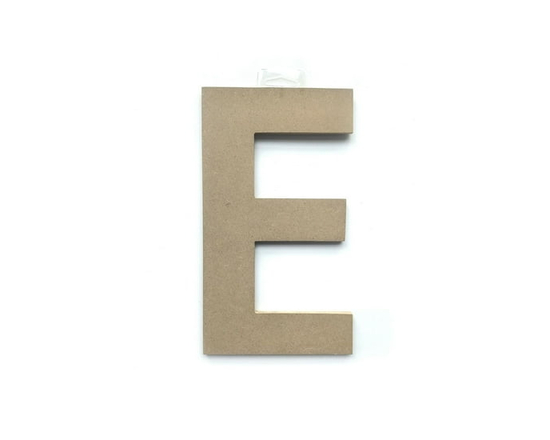 Lerman Decor's wood letter E - 9"
