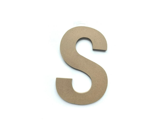 Lerman decor's wood letter S - 9"
