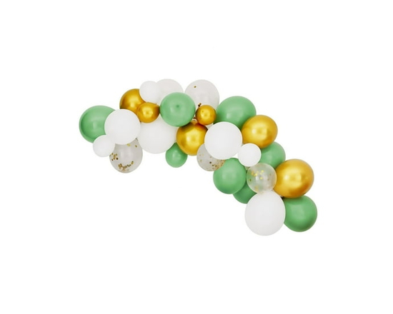 Arche de ballon vert or