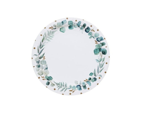 7" greenery paper plates