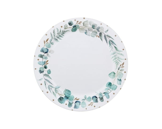 9" Greenery paper plate