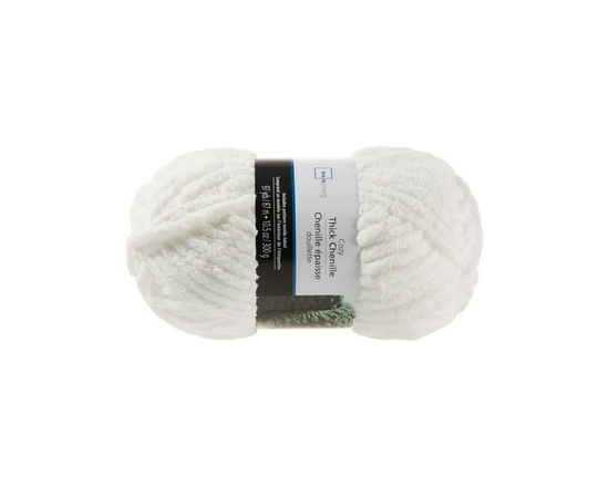 Fil chenille épais Mainstays blanc cassé (Blanc)
