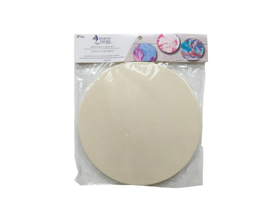North Shore 8 inch wood circles set of 3 - 8"