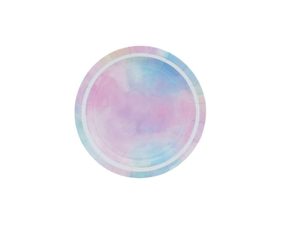 7 inch disposable tie dye paper plate