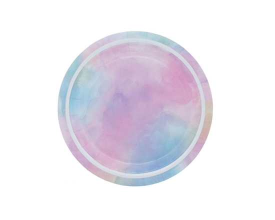 DISPOSABLE 9" TIE DYE PAPER PLATE