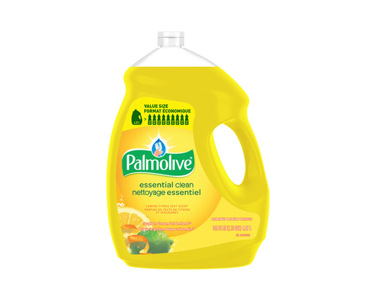 Palmolive Essential Clean Liquid Dish Soap, Lemon Citrus Zest Scent - 145 Fluid Ounce - 4.27 L