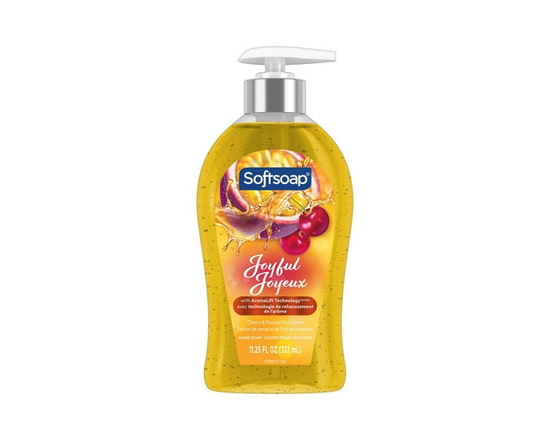 Softsoap Joyful Limited Edition Liquid Hand Soap, Seasonal Hand Soap, Paraben Free, pH Balanced, Cherry and Passion Fruit Scent - 11.25 fl oz