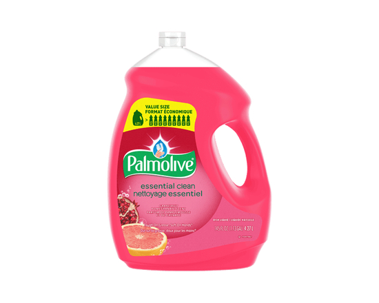 Palmolive Essential Clean Liquid Dish Soap, Grapefruit Pomegranate Scented Dish Detergent, 4.27 L Bottle - 4.27 L