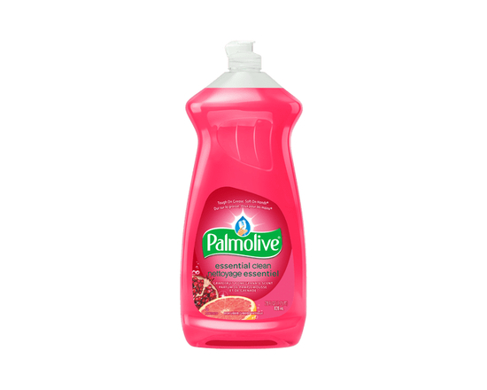 Palmolive Essential Clean Savon à Vaisselle Liquide, Détergent à Vaisselle Parfumé au Pamplemousse et à la Grenade, Bouteille de 828 ml - 828 ml