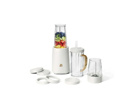 Beautiful By Drew Barrymore 12pc Personal Blender (White Icing)