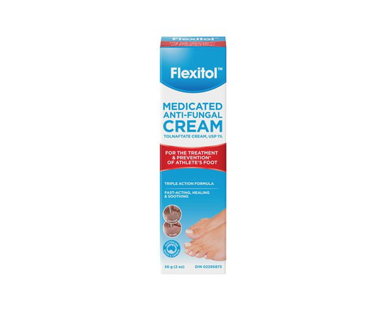 Flexitol Medicated Anti-Fungal Cream for Athlete's Foot, 56g - 56