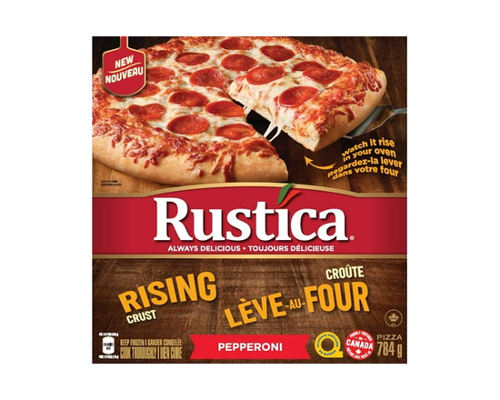 Rustica Pizza Leve au four Pepperoni 784 G Congelee - 784g