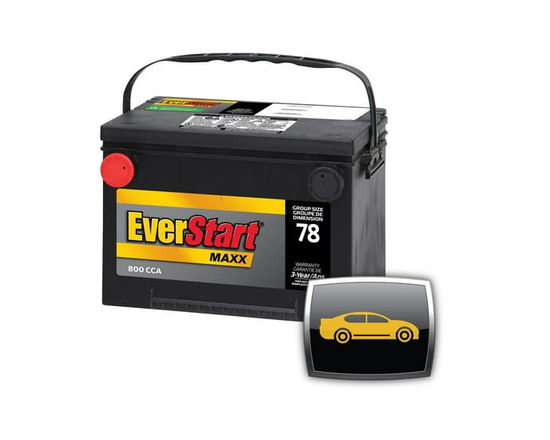EverStart AUTO MAXX-78N 12 Volt, Auto Battery, Group 78, 800 CCA