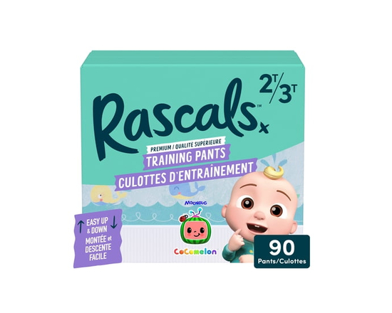 Culottes d’apprentissage CoComelon Rascals, Taille 2T–3T, 90 unités