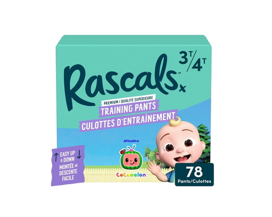Rascals CoComelon Absorbent Potty Training Pants, Size 4T-5T, Carton, 70 Count