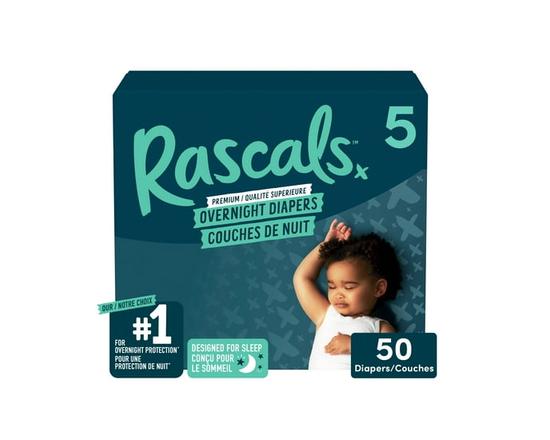 Couches de nuit Rascals, Taille 5, 50 unités - Taille 5