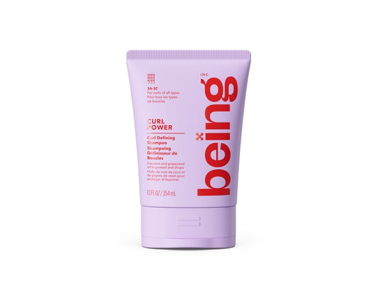 being CURL POWER Shampoing Définisseur de Boucles avec de l'Huile de Noix de Coco et de Pépins de Raisin - 354mL