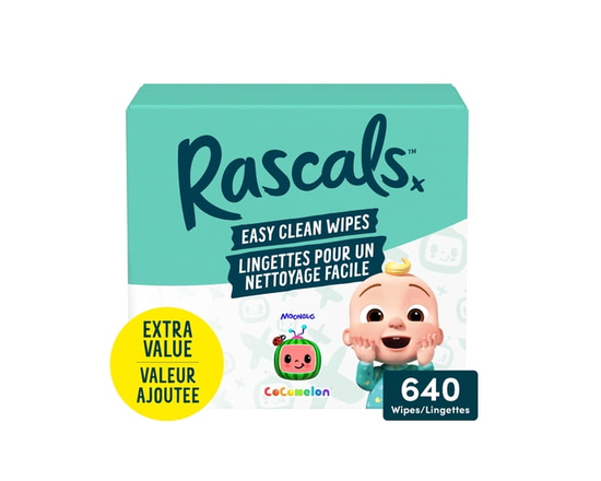 Lingettes Easy Clean Rascals, 640 unités