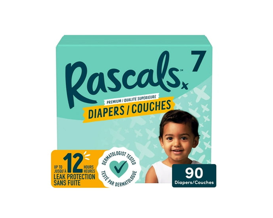 Couches Rascals Premium, Taille 6, 100 unités