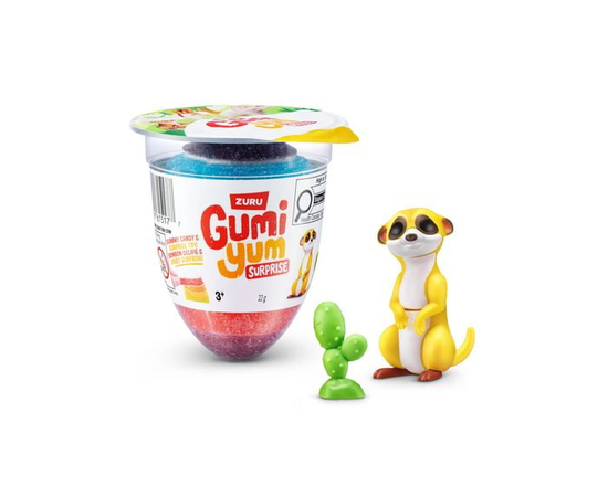 Gumi Yum Surprise Wildlife 22g Gummy and Toy Product Girls & Boys Aged 4-10 Years - 22