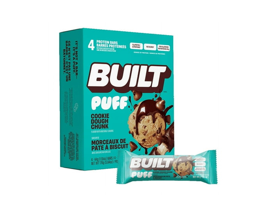 Built Bar, Cookie Dough Chunk Puffs 44g x 4 bars - 4 x 44g (176g)
