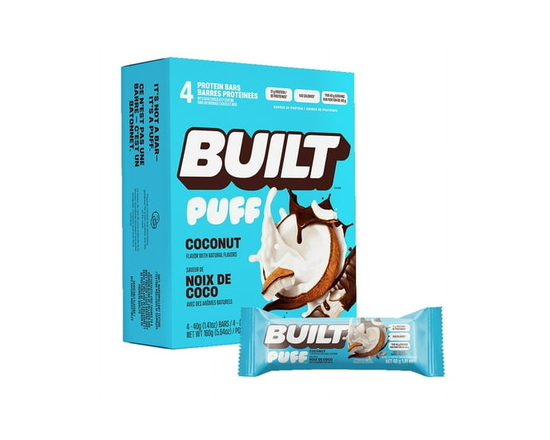Built Bar, Coconut Puffs 40g x 4 Bars - 4 x 40g (160g)